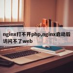 nginx打不开php,nginx启动后访问不了web
