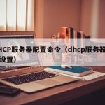 DHCP服务器配置命令（dhcp服务器地址设置）